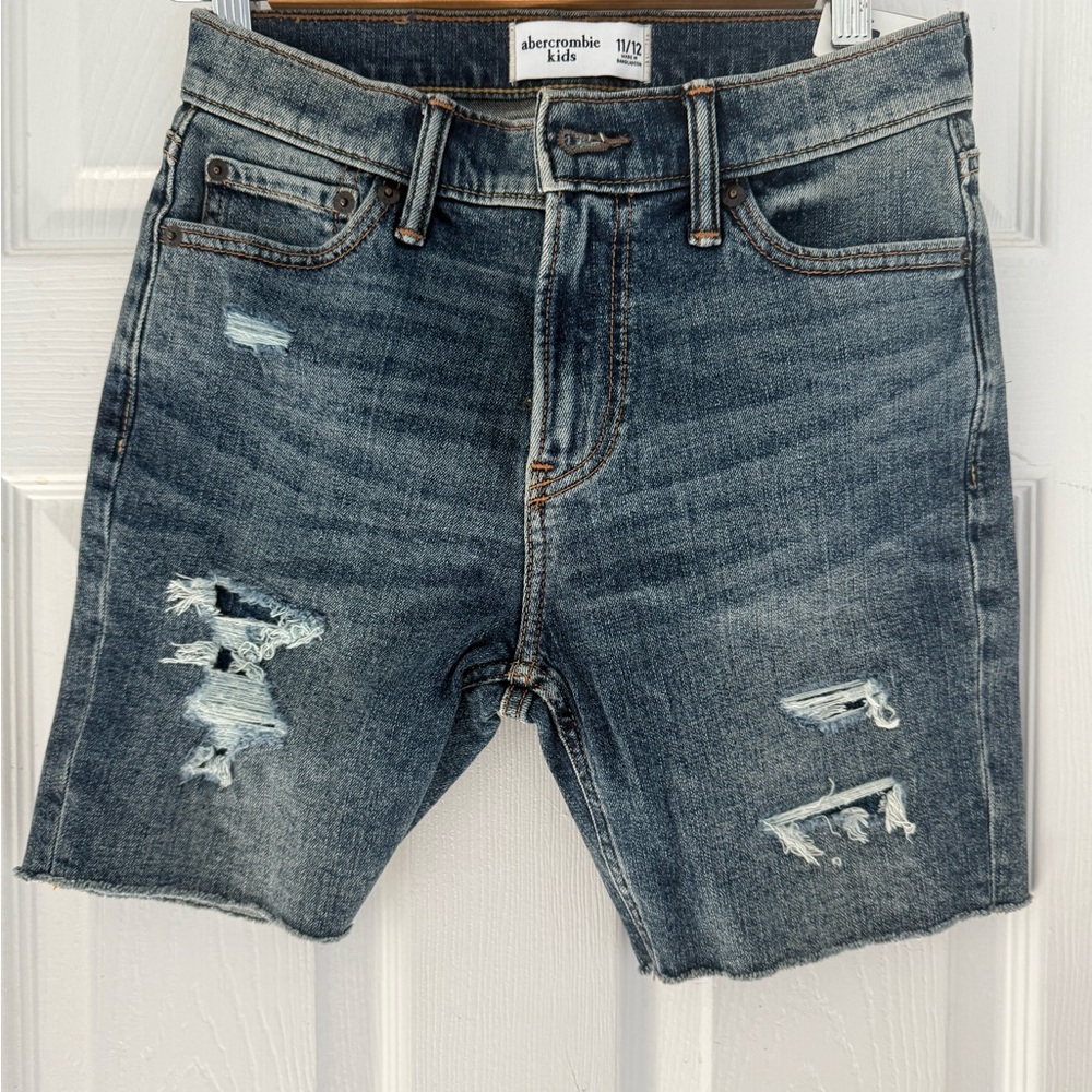 Abercrombie Kids Distressed Denim Shorts